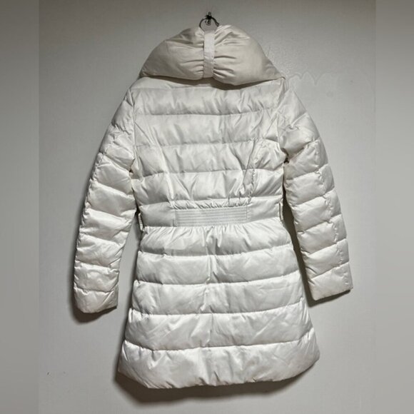 Laundry by Shelli Segal White Down Puffer Coat – Size M, Oversized Collar - Picture 7 of 13